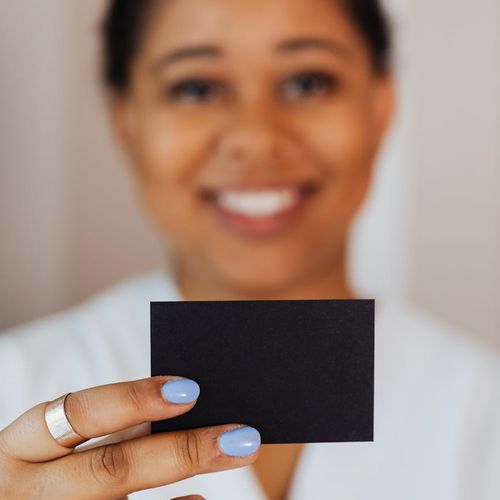 Portrait of a smiling confident woman named Valentyna.
